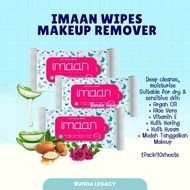IMAAN WIPES PINK IMAAN FACIAL WIPES MAKEUP REMOVER TISSUE IMAAN ARGAN TISU MUKA MAAN PINK ARGAN OIL