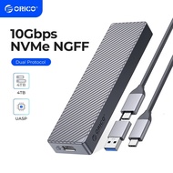 ORICO Dual Protocol M.2 SSD Case Support M2 NVMe SATA NGFF SSD Disk 10Gbps PCIe M Key 6Gbps M&B Key 
