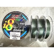 TALI PANCING BENANG LEMAX i8 BRAID 100% PE LINE 100m(DARK GREEN COLOUR)