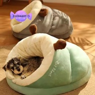ROCKWAIN11 Dog House, Washable Breathable Dog Kennel Bed,  Foldable Slippers Shaped Warm Cat Sleep B