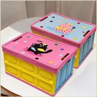 HK1 Camping Box Cartoon Cat Pattern Folding Storage Box Sturdy Space Saving Large capacity KH1