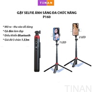 Bluetooth Selfie Stick with LED Light P160/P135, Tripod for Selfie Photography, Video Recording
