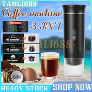 [✅SG] Portable 3 IN 1 Coffee Maker – Self-Heating Espresso Machine with Type-C | Use Pods or Ground 