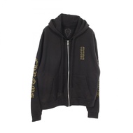 【二手】Chrome Hearts CHROME HEARTS 直式Logo黑色純棉連帽衫 男款二手 B
