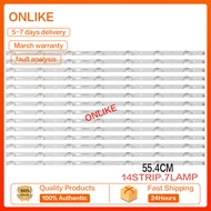 14Pcs LED Backlight Strips เหมาะสำหรับ Haier LE55A7100L Light Strip LE55B510N/LE55B510X Light Strip