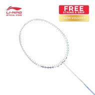 LI-NING AXFORCE 80 BADMINTON RACQUET - WHITE/LIGHT PURPLE - AYPV035