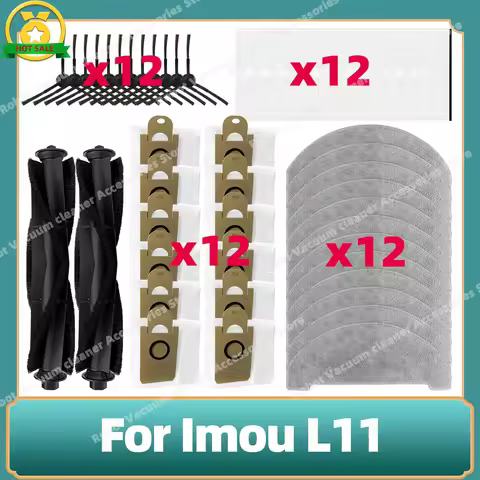 For Imou L11 A L11 Vacuum Cleaner Spare Accessories Main Side Brush Hepa Filter Dust Bag Mop Cloths 
