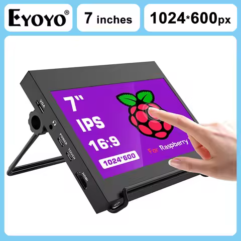 EYOYO Portable Monitor 7/10 Inch Capacitive Touch Screen Built-in Speaker Raspberry Pi External Disp