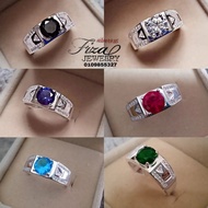 cincin lelaki permata silver 925 original, cincin perak 925 lelaki batu permata, silver 925 men ring