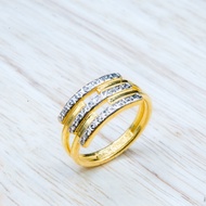 YHLG แหวนทองแฟนซีชุบสี น้ำหนัก1สลึง