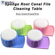 TIMEKEY Dental Endo Stand Root Canal Cleaning Root Canal File Holder Round Foam Sponge Autoclavable 