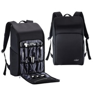 TEAVAS Travel Bartender Bag - Bar & Wine Tools Carrying Laptop Backpack with Padded Compartments & S