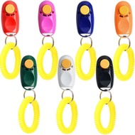 Coolrunner 7pcs 7 Warna Universal Animal Pet Dog Training Clicker dengan Tali Gelang Pergelangan Tan