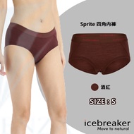 【Icebreaker】女 Sprite 四角內褲-BF150-酒紅-S IB103023-064-S