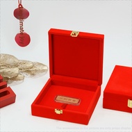[Jewelry Storage Box] [Festive Red Velvet] Gold Bar Box Gold Box Box Wedding Red Big Red Flocking Bo