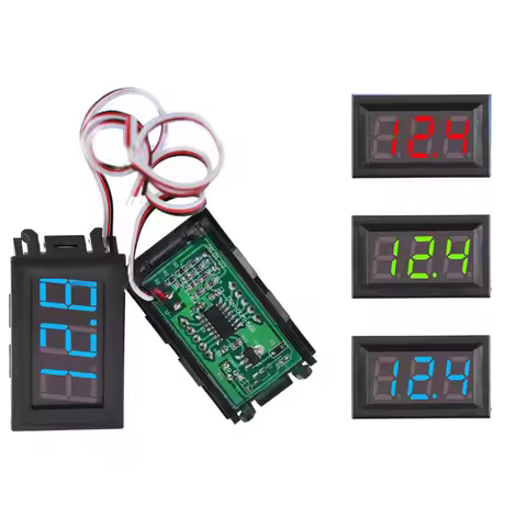 1pcs LED Digital Voltmeter 0.56 Inch 3 Wire LED Digital DC Voltmeter DC0V-30V Reverse Connection Pro