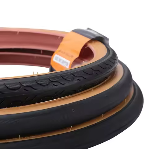 Folding Bicycle Tire BMX Yellow Edge Tire 349 406 20 Inch Rubber Retro Outer Tyre Bike Tubes Wheels
