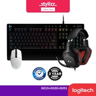 Logitech G Gaming Bundle G102 Lightsync gaming Mouse / G213 Prodigy RGB Gaming Keyboard / G331Gaming