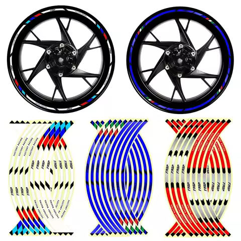 16Pcs Motorcycle Wheel Sticker Reflective Rim Tape For Honda Kawasaki Motorbike Rim Tape Car Wheel S