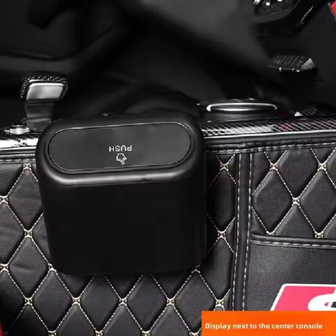 For Audi A1 A3 8V Q2 TT 8S Q7 4M B6 B7 B8 S5 S6 A7 S7 Car Trash Bin Black Square Pressing With Lid H