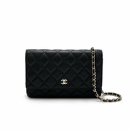 【二手商品】CHANEL 經典荔枝牛皮WOC - 黑金