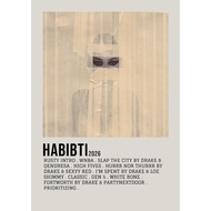 【READY STOCK】Poster Cover Album HABIBTI by Drake