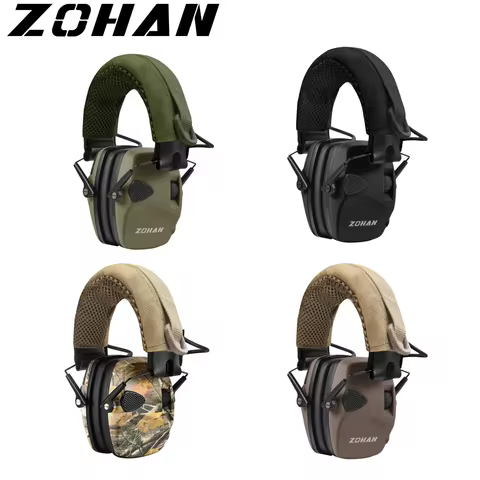 ZOHAN Tactical Electronic Shooting Earmuffs with Headband Hunting Noise Reduction Ear Defender Heari