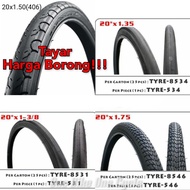 Tire Bicycle / Tayar Basikal Harga Borong 20x1.35 / 20x1.50 / 20x1.75 / 20x1-3/8 Kenda 20x1-3/8 / CST 20x1.75