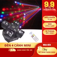 THT mini 4-wing moving stage light, 40m2 wide projection, flashing effect + laser + LED RGBW bar lig
