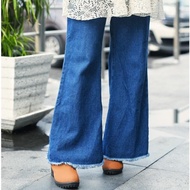 NO RESTOCK 2WINS Jennie Fray Bootcut Jeans [ Dark Blue ] READY STOCK (Normal Waist)