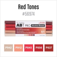 [FISH] Red Tone Alcohol-Based MARKER set - ABT PRO Alcohol-Based ART MARKER - RED TONES - 5PCS