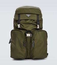 Prada Re-Nylon leather-trimmed backpack