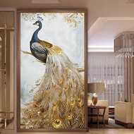 Lukisan Diamond 5D Diy Gambar Burung Merak 3D Untuk Dekorasi Rumah