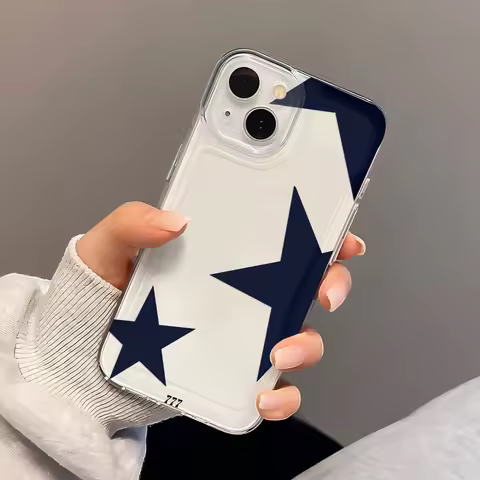 New Stars Lucky Angel Number Phone Case For iPhone 16e 16 15 14 13 12 11 Mini Pro Max X XR XSMax 7 8