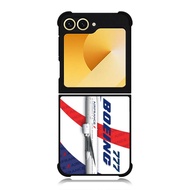 Phone Case Samsung Z Flip Fold 7 6 5 4 3 Phone Custom AIR FRANCE Boeing 777
