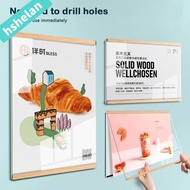 HSHELANXB Display Frame, A3/A4/A5 Acrylic Certificate Frame, Durable Wall Mounted Transparent Magnet