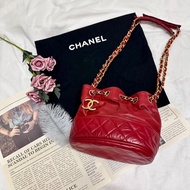 🔥全網最低大降價🔥 #Chanel #Vintage 復古紅24k金鏈 #水桶包 #子母包