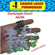 GANTUNGAN Custom name acrylic keychain acrylic name keychain/ acrylic name keychain/