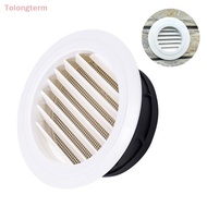 Tolongterm> Exterior Wall Air Vent Grille Plastic Round Air Exhaust Vent Grille Ducting well