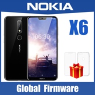 Original Cellphone Nokia X6 Smartphone , 6.1plus Android Cell Phone Snapdragon 636 Full Screen Dual 