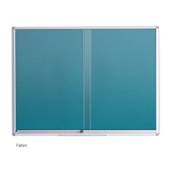 Papan Kenyataan Kabinet Berkaca Berkualiti Permukaan kajn/Velvet Notice Sliding Glass Cabinet 60cm x