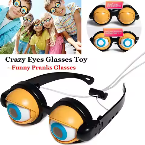 Halloween Gifts Party Pranks Adult Crazy Eyes Props Funny Glasses Party Eyewear Crazy Blink