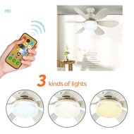 pri 30W E27 LED Ceiling Fans with Light Remote Control Dimmable Ceiling Lamp Indoor