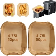 Cathpetic 100PCS Ninja Double Stack XL 9.5L SL400UK Pelapik Kertas Pembakar Air Fryer, Aksesori Pela