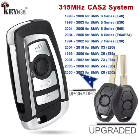 KEYECU AU 315MHz ID46 Chip CAS2 System for BMW 1 3 5 7 Series E46 E39 E60 E38 E83 X3 X5 Z3 Z4 Z8 199