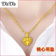 Gold pawnable necklace hikaw 21k saudi gold nasasangla cutout love pendant jewelry set for kids girl