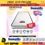 FREE ONE PILLOW&gt;&gt;&gt;Dunlopillo Latex Feel Rebond Foam Single 5 Inch Thick Hi Density Rebonded Foam Mattress Tilam