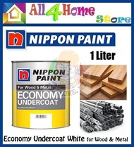 Nippon Paint Economy Undercoat (White) For Wood &amp; Metal 1lit (Wood &amp; Metal Interior &amp; Exterior Undercoat Primer)