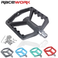R RACEWORK Bicycle Nylon Pedal Mountain Bike Bearing Pedal Dead Fly Bearing Wide-Faced Pedal