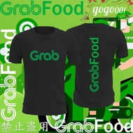 Baju Sulam Grab Simple Grab Food RIDER T-Shirt Ready Stock Baju Grab Food Delivery Pure Short-Sleeve